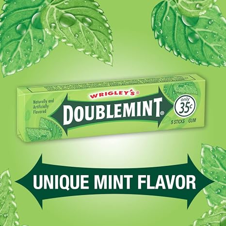 Wrigley's Doublemint Gum 5 Count (Pack of 40)