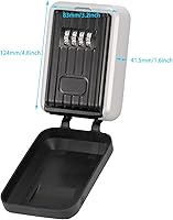 Vista 2 de Caja de bloqueo de llave con combinación de 4 dígitos para llave de casa, montada en la pared, resistente a la intemperie, código reiniciable, caja