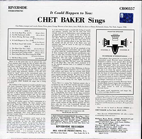 Chet Baker Sings: It Could Happen To You [LP]