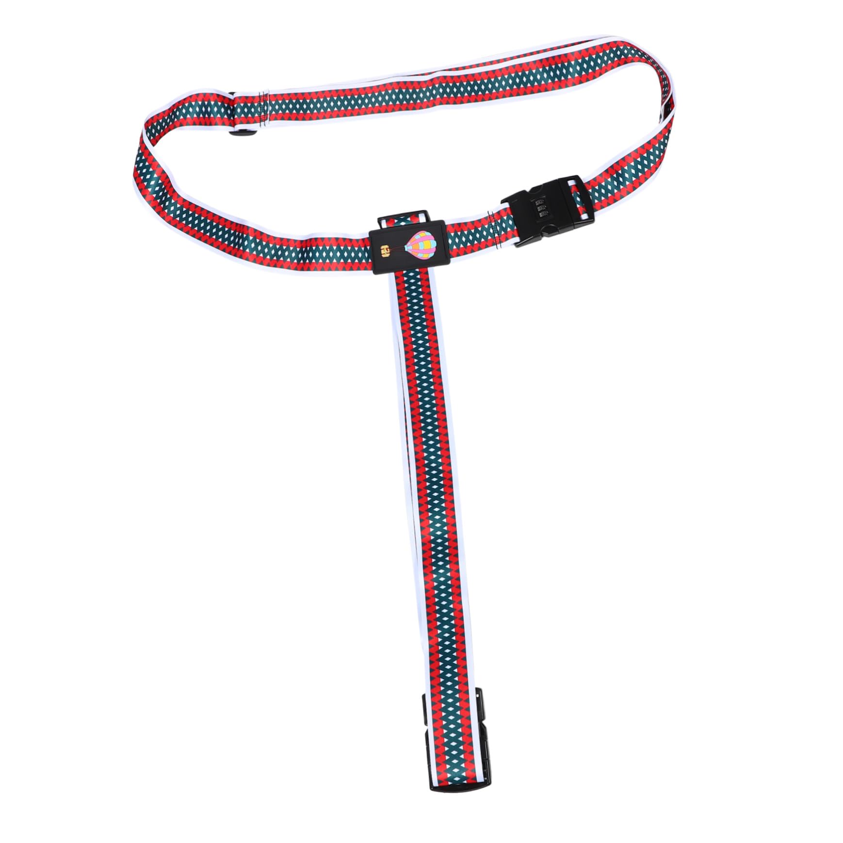 Beaupretty 4 Piezas Correa Ajustable para Maleta con Doble Contraseña Diseño Cruzado y Estampado de Dibujos Animados Cinturón Seguro de Poliéster para Viaje Protección Antirrobo y Duradera