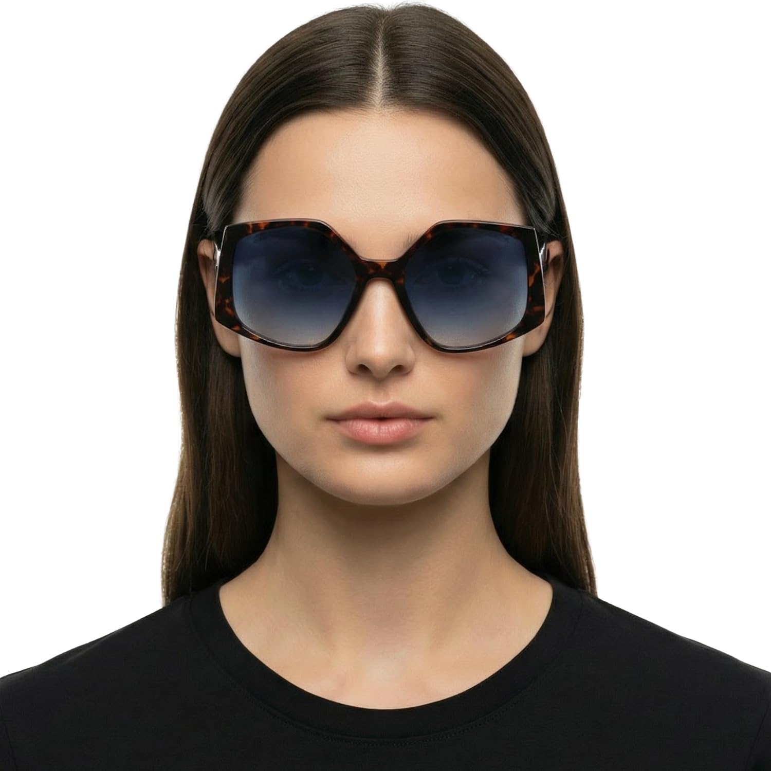KARL LAGERFELD Nowoczesne kwadratowe okulary przeciwsłoneczne dla kobiet KL6208S