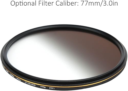 Miniatura 7 de Filtro GND16 ND de densidad neutra, filtro variable de vidrio óptico ultradelgado, filtro de gradiente ND, accesorio de fotografía (3.031 in)