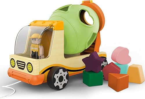 TOP BRIGHT Juguetes clasificadores de formas para niños de 1 a 2 años, juguetes de madera para regalo de un año