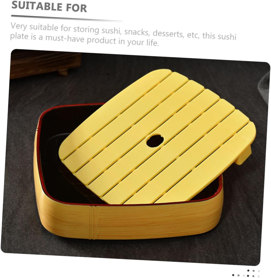 Sushi Plate 8-inch Style Sashimi Tray Salmon Serving Dish Reusable Japanese Sushi Holder Food Tray for Home Dining