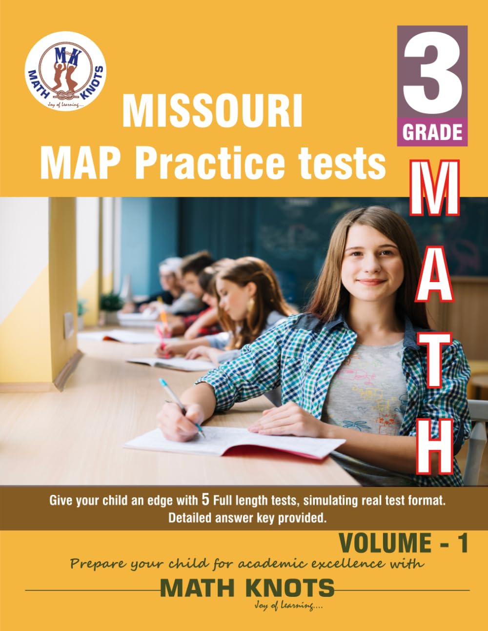 Missouri Assessment Program (MAP) , 3rd Grade MATH Practice Tests ,Volume 1