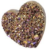 Cheungshing Love Heart Angel Aura Rock Crystal Cluster Handheld Mineral Specimen Reiki Healing Cryst
