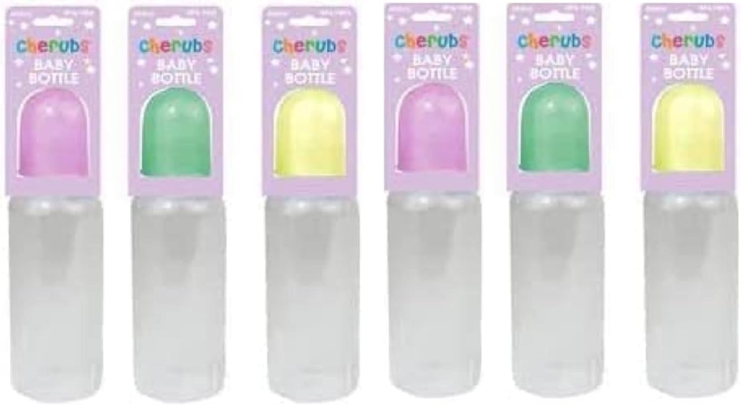 Pack of 6 Baby Bottle Soft Silicone Medium Flow Teat Reusable and Have A Dust Cap, So Spill-Proof and Protects The Bottle and Its Contents from Dirt. (125ml)