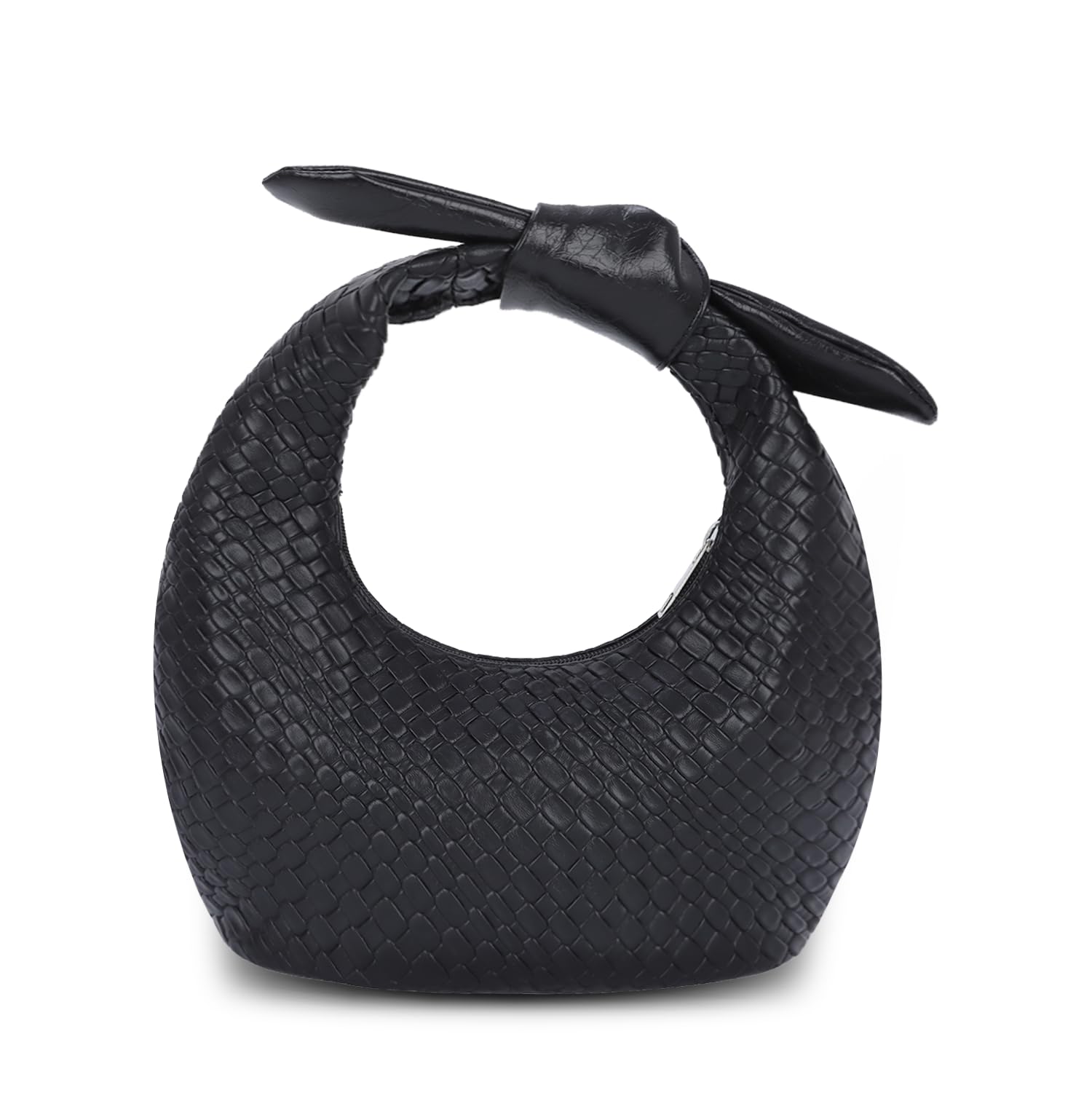 Lanpet Woven Handbag for Women,Knotted Clutch Purse Soft Vegan Leather Hobo bag,Dumpling Evening Bag for Formal Party Wedding