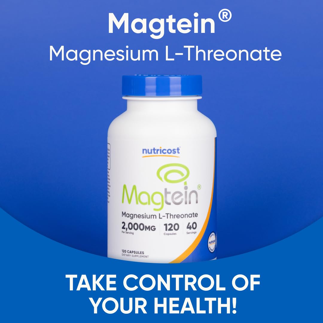 Nutricost Magnesium L-Threonate As Magtein 2000mg, 120 Capsules, GMO-Free — Amazon image 5