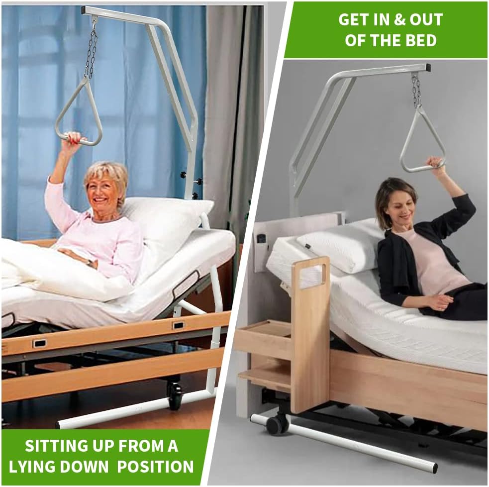 Bed Trapeze, Trapeze Bar For Bed Mobility With 300 LBS Weight Capacity Hospital Bed Triangle