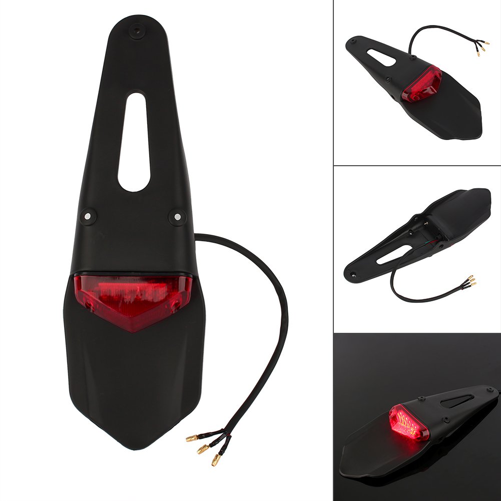 Feu Stop, Keenso Feux de Frein Arrière Rouge Lumière Moto pour Garde-Boue LED Triangle Lampe de Recul Plaque D'immatriculation Universel