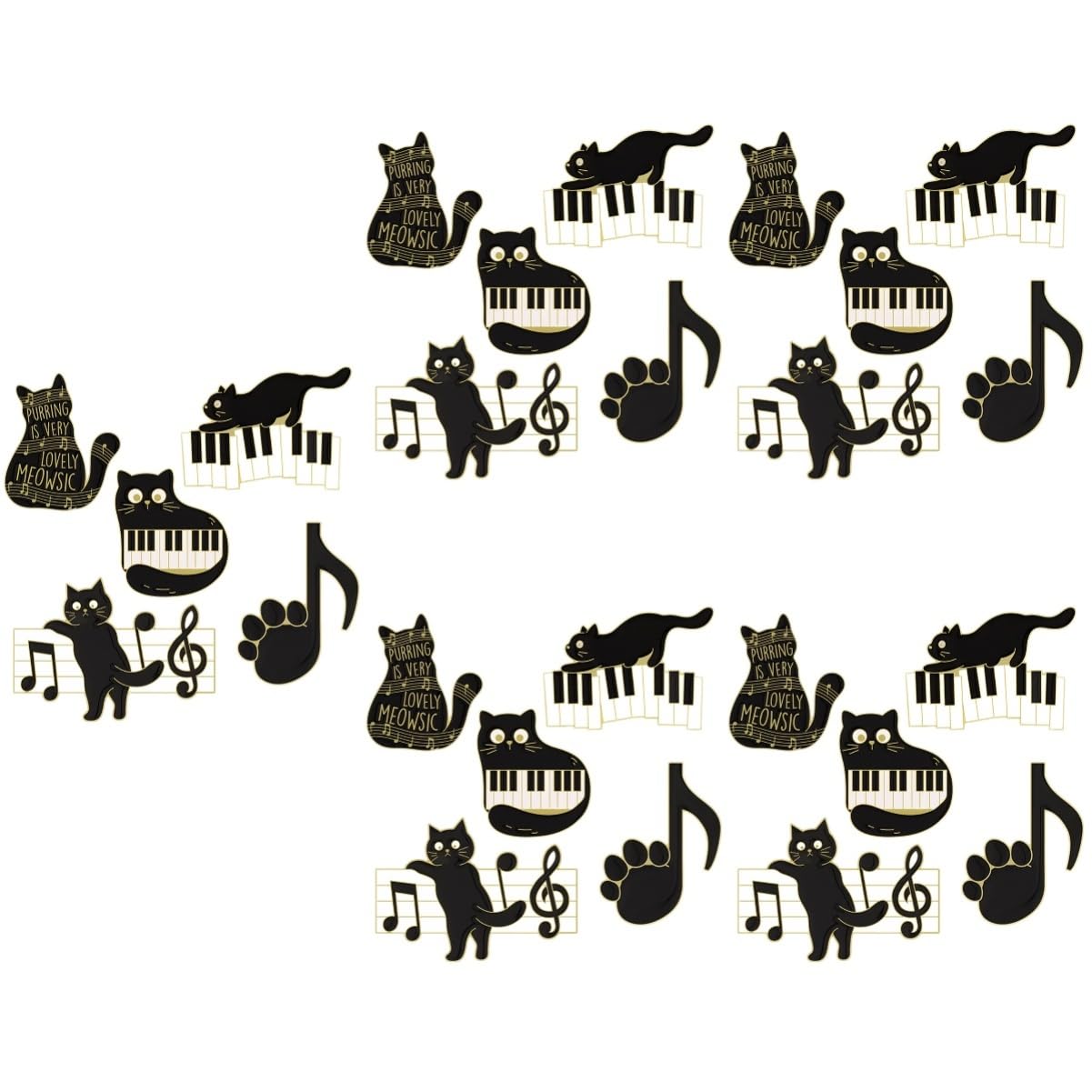 Spilla Con Nota Musicale Di Gatto A Tema Penna Spilla Con Animali Perni Puntine Perno Zaini Spille Di Gatto Nero Spille Divertenti Adesivi Spillo Black Lega