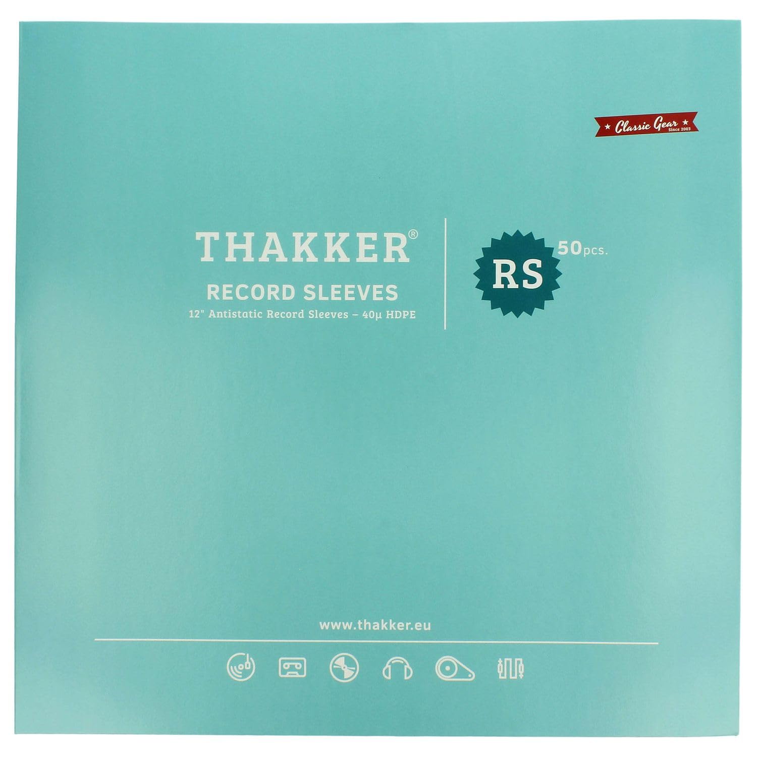 THAKKER Manicotti Interni Per Dischi In Vinile - 50 Buste Antistatiche HDPE 40µm Per LP 12' E Maxi - Foto 11