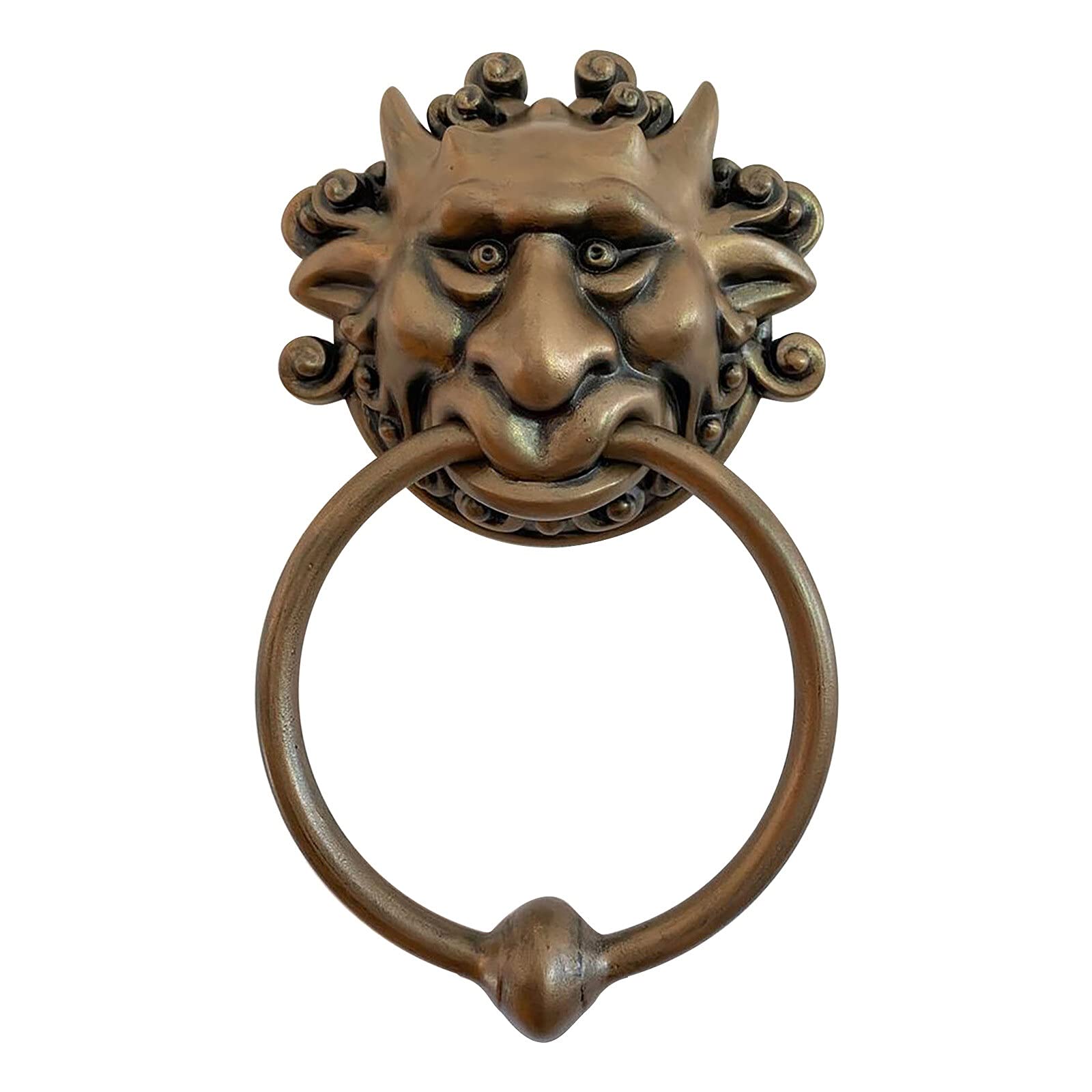 Battente Porta Stile Leone In Lega Di Zinco - Elegante Batacchio Argento Con Viti Incluse - Foto 6