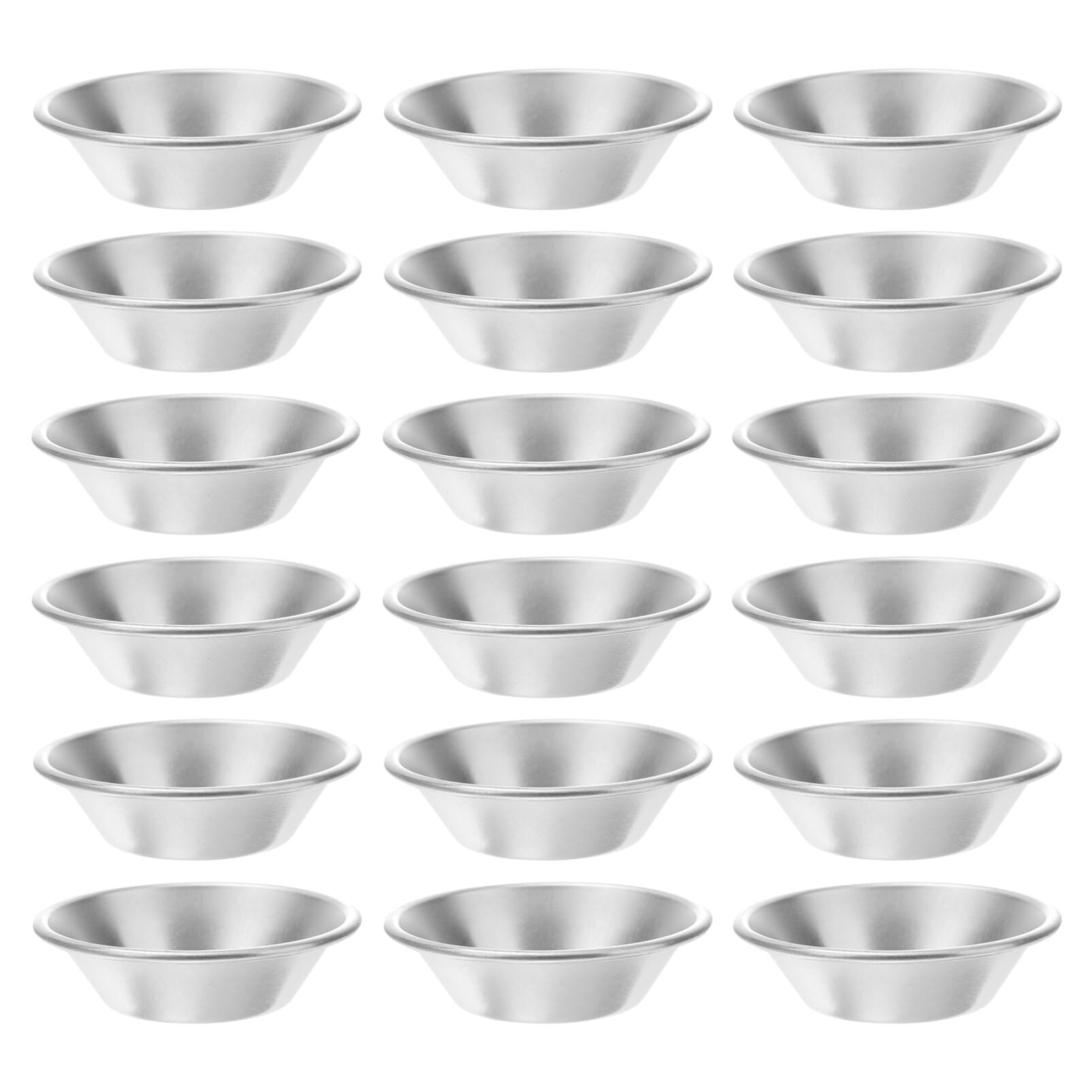 25 Pack Egg Tart Molds Aluminum Alloy Tartlets Dessert Mold Pans Tiny Pie Tin Puto Cup Bakeware Muffin Cupcake Cake Cookie Mold Baking Tool Nonstick Dessert Mold