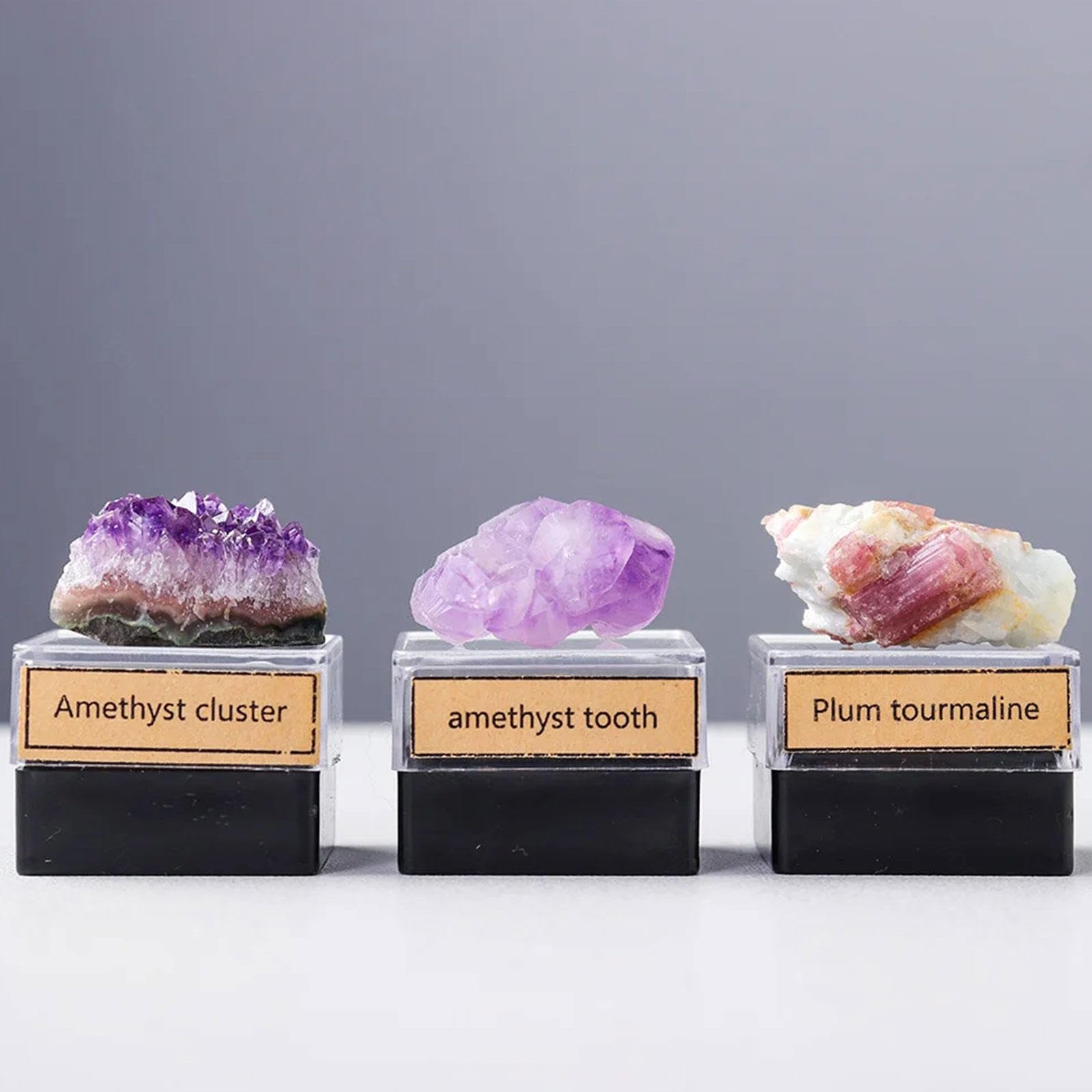 Cristalli Chakra e Pietre Curative in Confezione Regalo - Set di 9 Pezzi di Cristallo Naturale di Quarzo Grezzo per L'educazione su Rocce e Minerali, Pietre Preziose dei Chakra Curativi