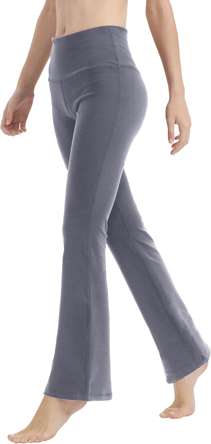 Yoga broek voor vrouwen: Perfecte tummy control en comfort - L - Khaki(2 Side & Back Pockets
