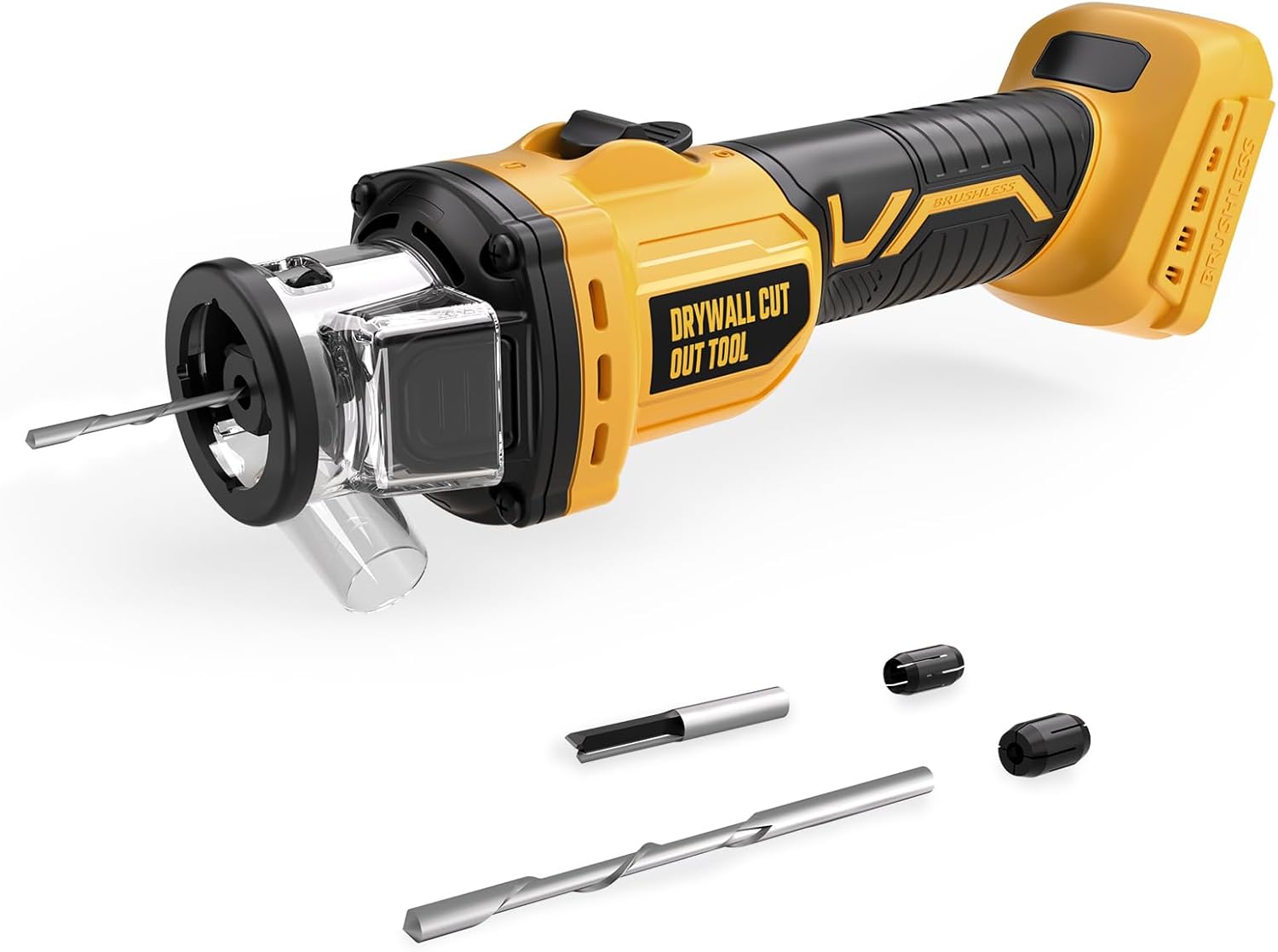 Cordless Drywall Cut-Out Tool for Dewalt 20V Battery, Brushless Rotary Saw, 30000 RPM, Adjustable Depth, Quick Bit Change, LED, Compact Spiral Saw for Cutting Wood Drywall,Sheetrock,Wood (Tool Only)