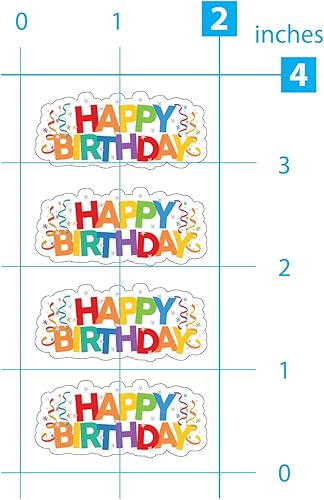 Miniatura 5 de Paper House Productions Paquete de 3 calcomanías de cumpleaños de papel de aluminio para manualidades, álbumes de recortes y coleccionismo, 1