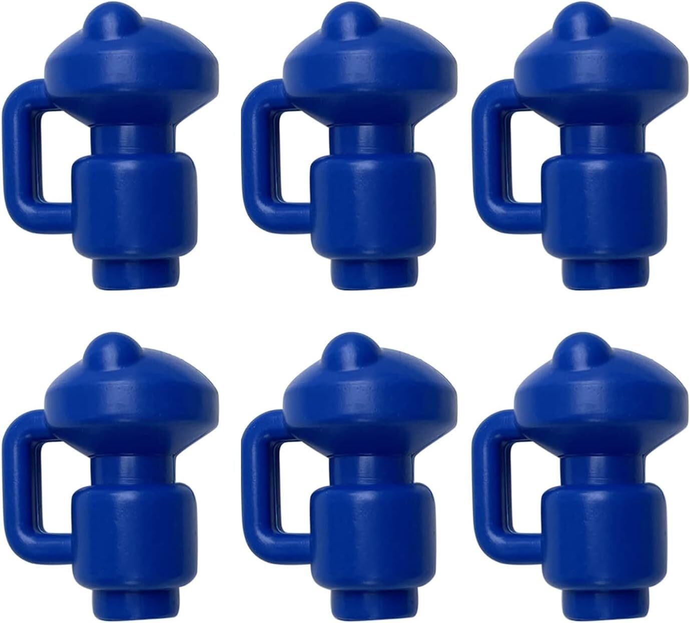 TFG - Ttfd 6 Pcs Trampoline Pole Cap, Blue Thickened Durable Universal Trampoline Enclosure Pole Cap, for Net Hook Trampoline Accessories