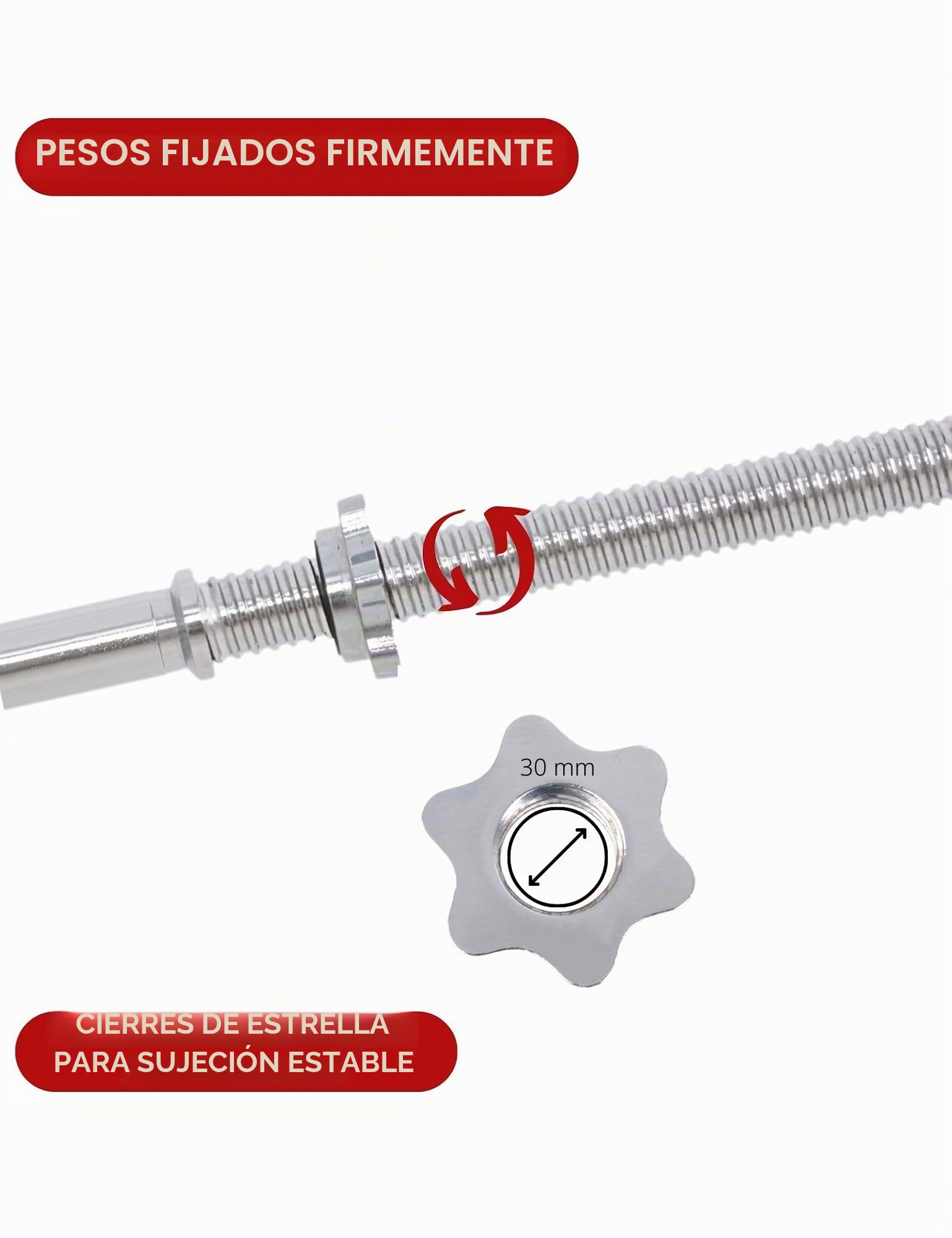 Juego de mancuernas, 25 - 110 kg, barra de pesas con discos de peso para entrenamiento de fuerza y prensa de banco