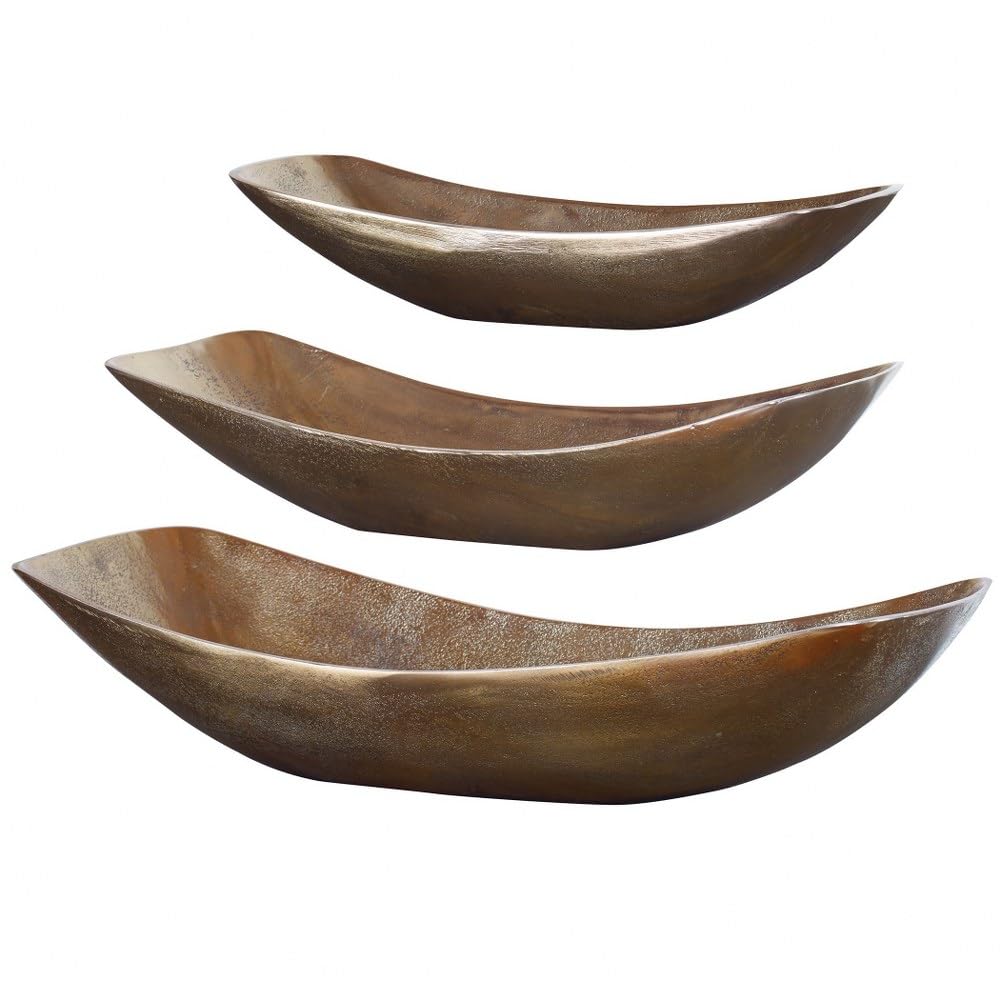 Amazon.co.jp: Uttermost 3個入りボウルセット アンティーク真鍮