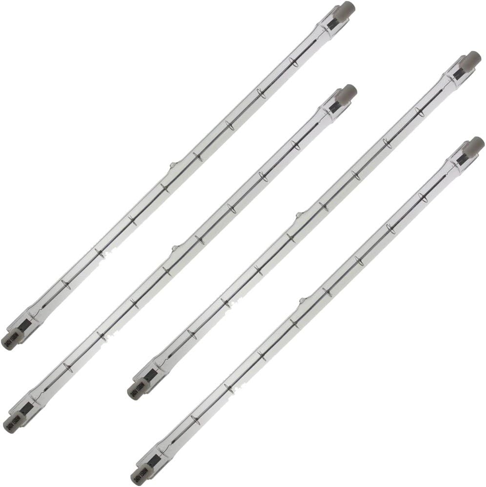 Q1500T3/CL/L 240V, 1500 Watt, T3, Recessed Single Contact (R7S) Base Quartz Light Bulb (4 Bulbs)