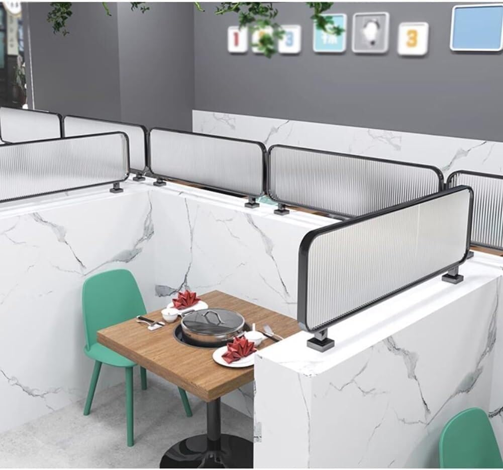 Glass Partitions(Room Dividers)-Gold Iron Privacy Screen Partition Panels - 30x70cm Dividers for Office, Restaurant & Hotel - Stylish Room Separation for Dining Areas & Glass Spaces - Elegan