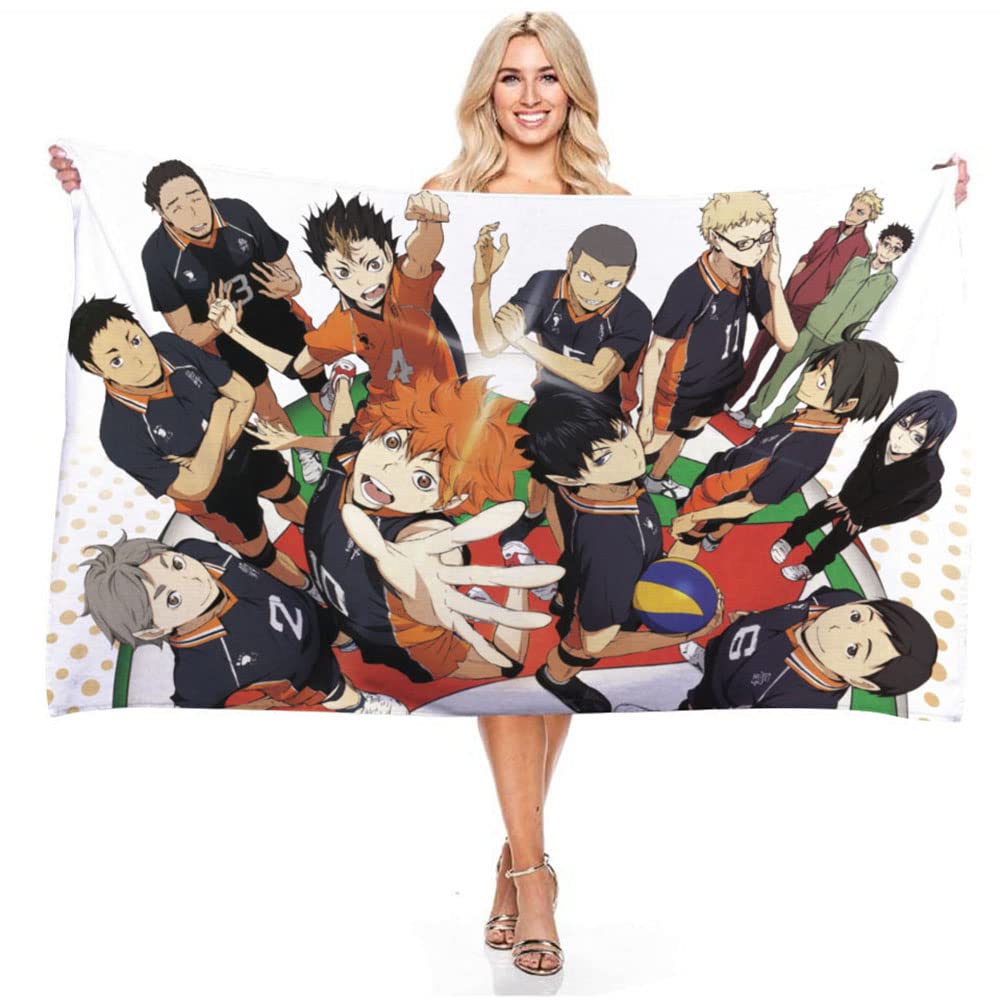 Haikyuu Serviette De Plage En Microfibre Avec Impression 3D
