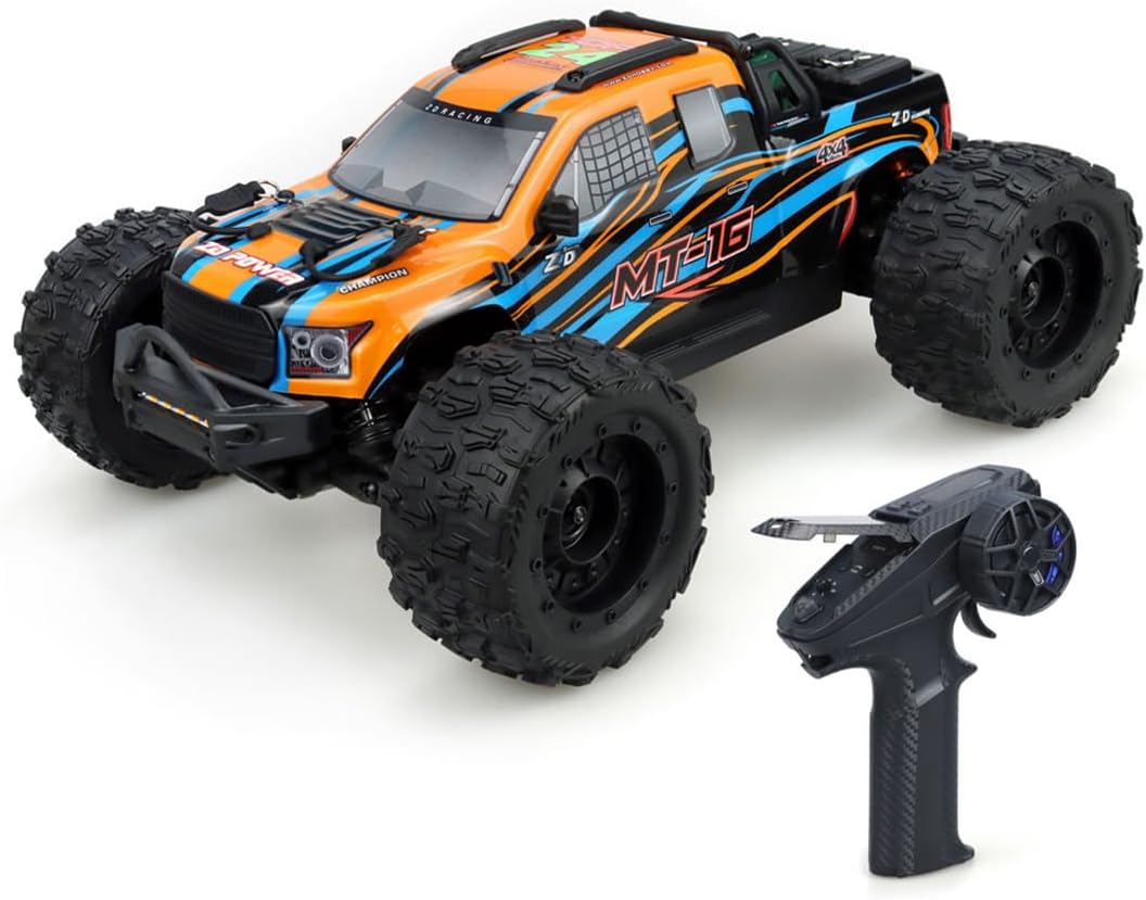 RC Truck Crawler Model, MT-16 1/16 Scale Brushless High Speed All Terrain Climbing Off-Road Crawler Vehicle Model, Hobby Remote Control Car Model Compatible with 3S Batteries