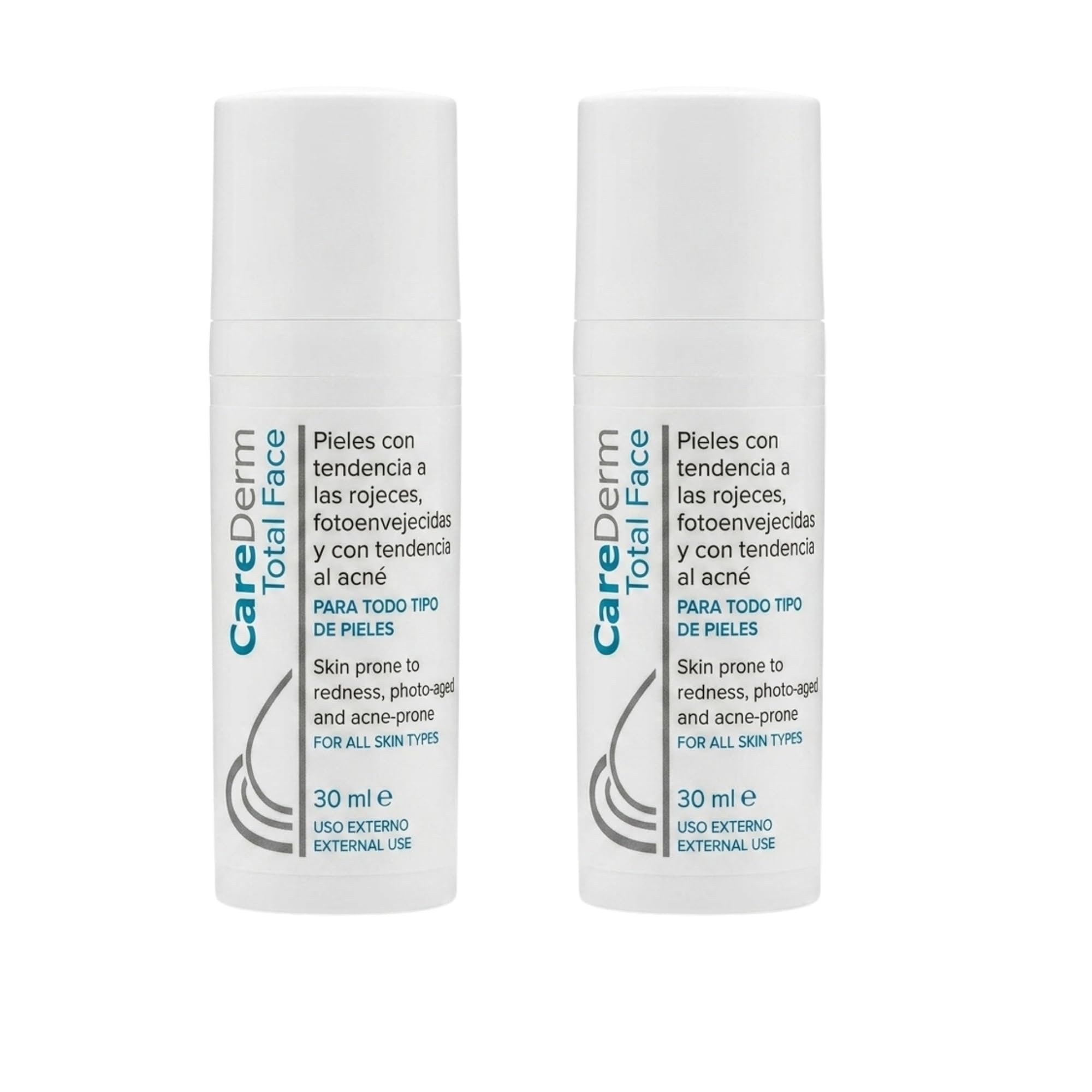 Carederm Total Face Pack, depigmentujący krem do twarzy, na plamy, trądzik i trądzik różowaty, z kwasem traneksamowym, kwasem azelowym, niacynamidem i przeciwutleniaczami, jednolity odcień (X2)