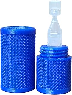 Eye Drop Vial Holder & Pocket Carry Case - Holds One (1) Single-Use Eye Drop Vial - Great for carring in Pocket, Purse/Clutch, School Bag - Znet3D (Blue)