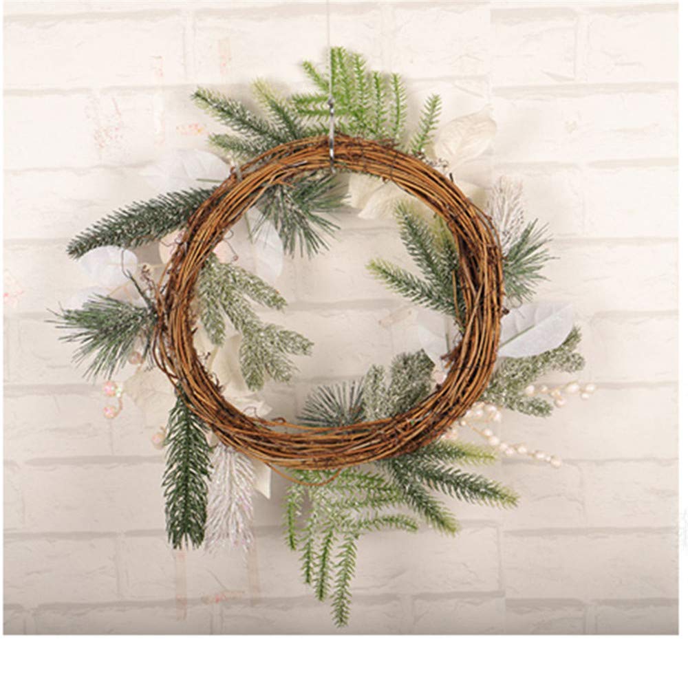 Guirlande De Noël Blanche Jour De Thanksgiving Guirlande Artificielle Faux Barries Fleurs Blanches 50cm