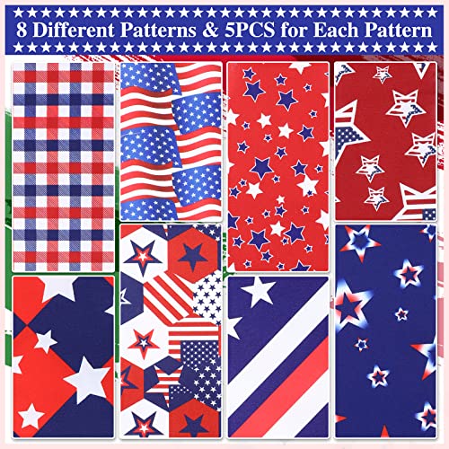Tissu prédécoupé drapeau américain pour vos décorations de table et patchwork du 4 juillet - 4