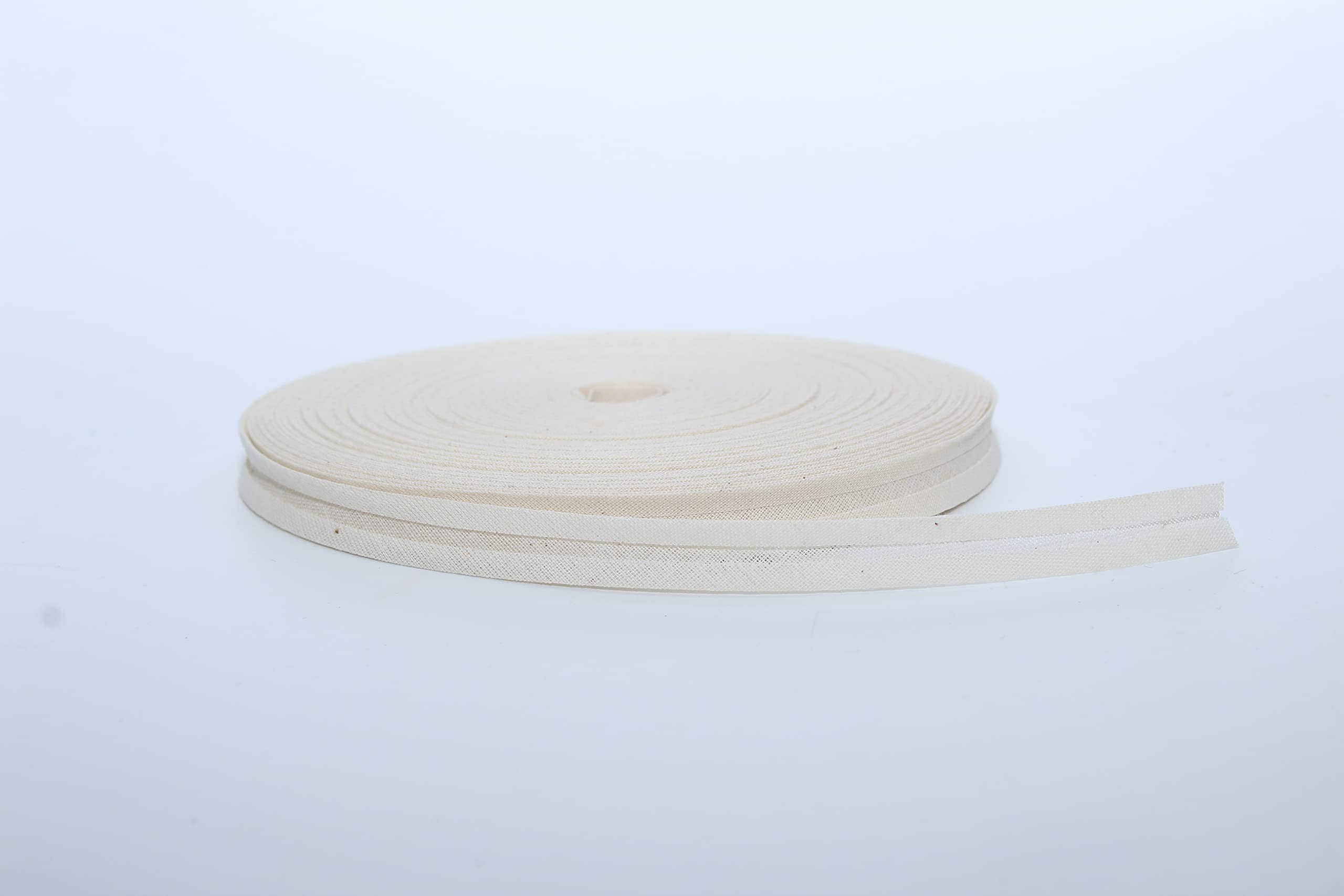 12mm Cotton Bias Binding Bias Tape for Sewing Piping Hemming Variations of Solid Color for DIY Garment Sewing and Trimming Sewing Apparel Binding Decorating (30 Meter, Cream)