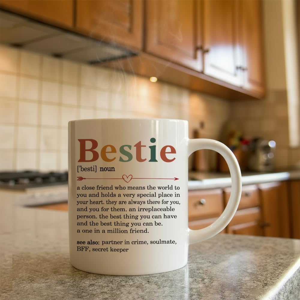 Bestie Coffee Mug for Best Friends, Bestie Definition Coffee Mugs, Friendship Gift for Female Friend, BFF Soul Sister Mug Gifts for Women Girls, Inspirational Friendship Cups 11oz - Image 3