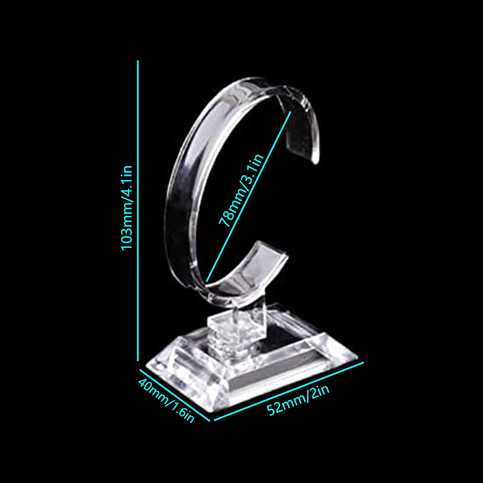Support Bracelet 2 Présentoirs Montre Acrylique Transparent - 6.3x3.45x6.2cm - Pour Collection Et Vitrine Support Acrylique Montre