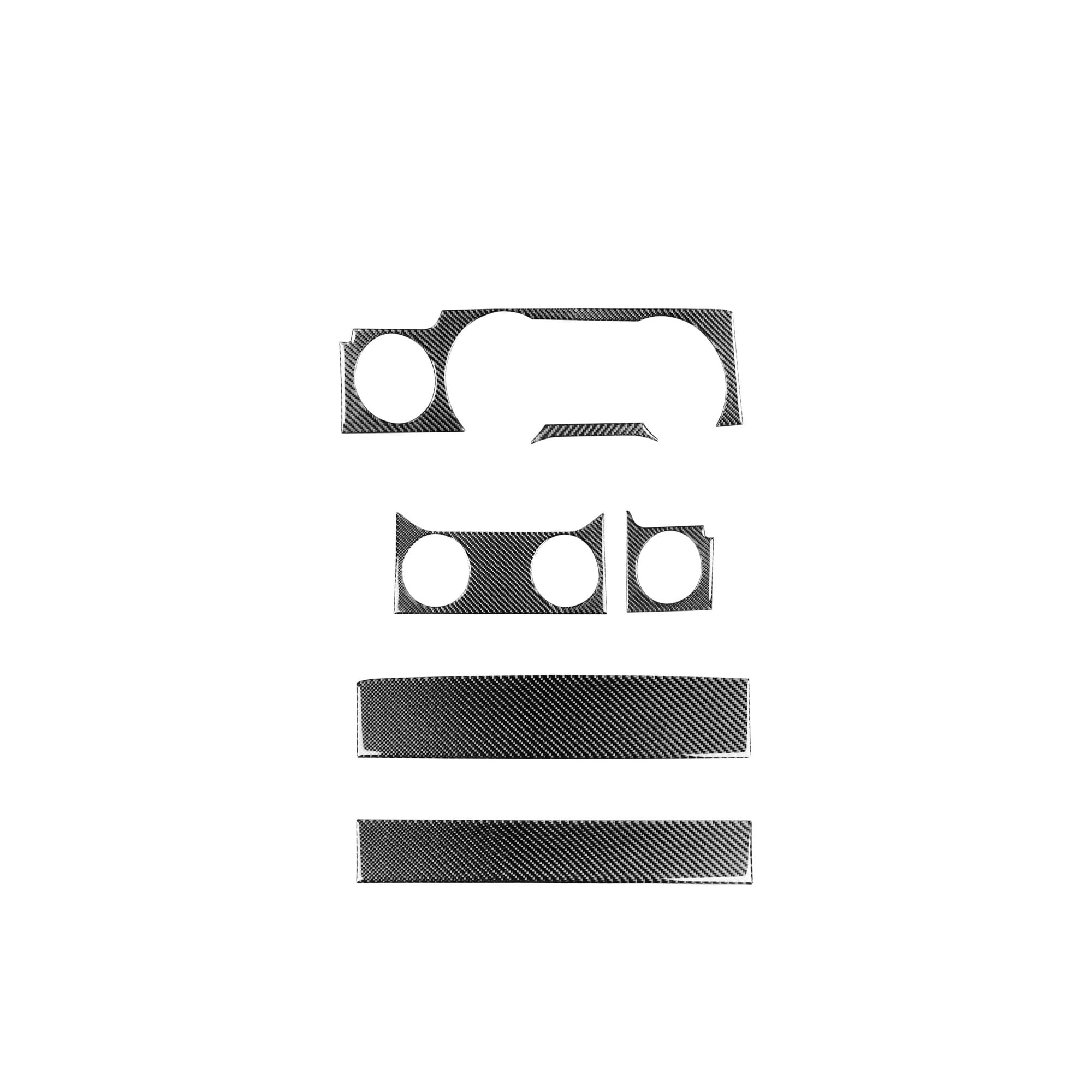 VNHLOTVJL Carbon Fiber Instrument Speedometer Trim Cover Sticker Compatible for Mustang 2005-2009 Car Interior Decoration Accessories