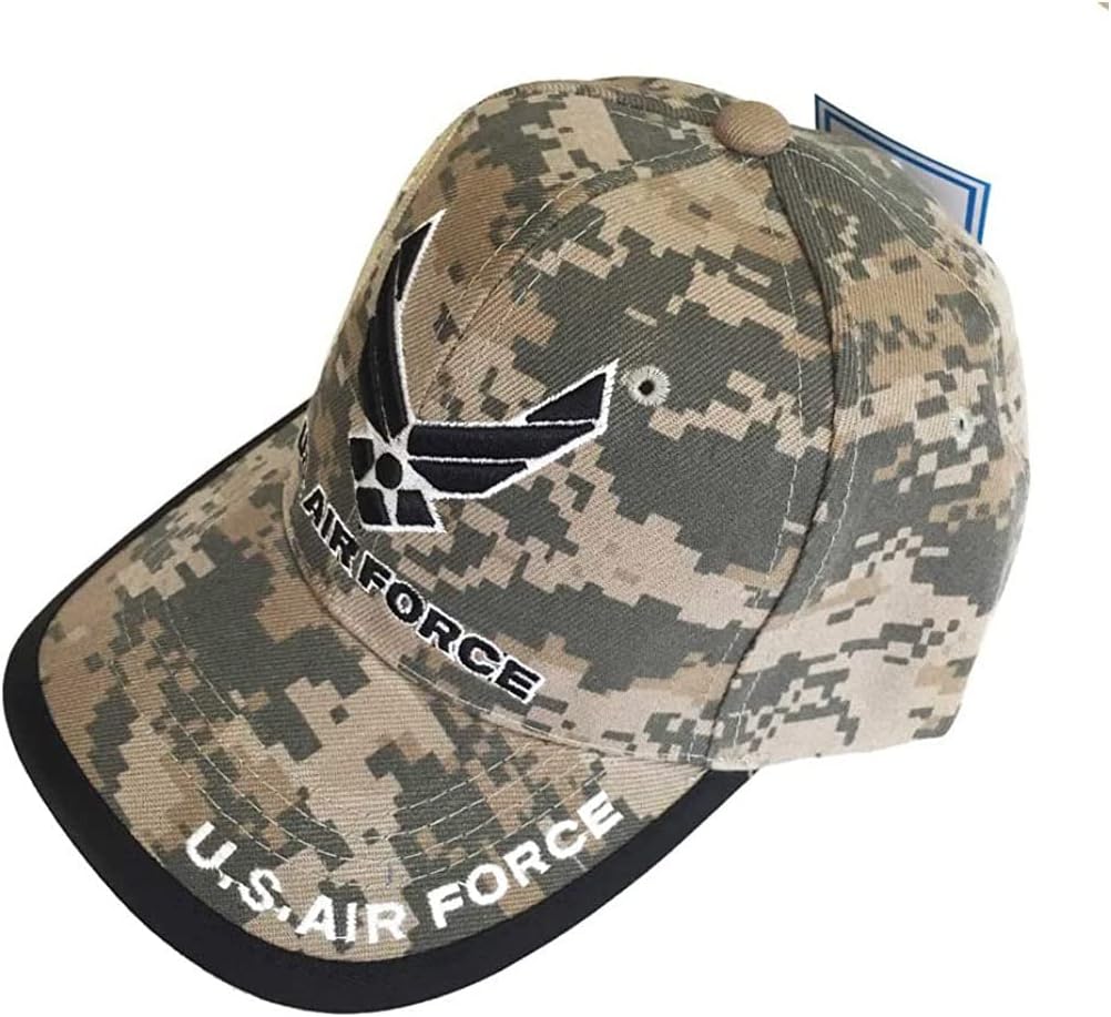 Ashen Fane Military Air Force Premium 6 Panel Adjustable Veteran Baseball Cap
