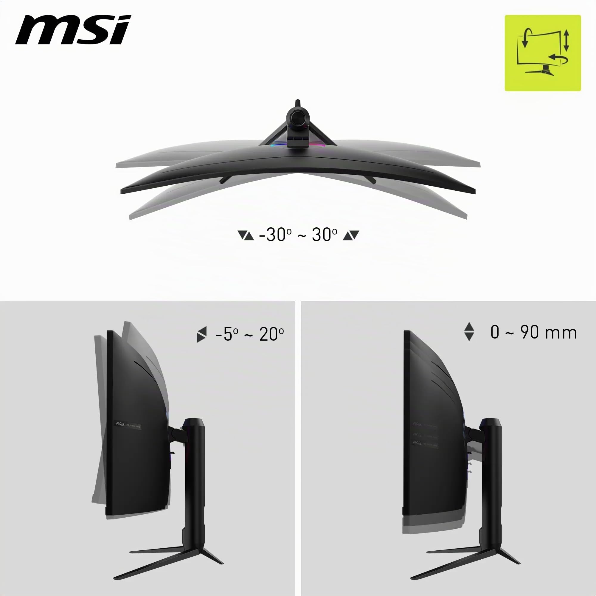 MSI MAG 342CQRF E20 Écran Gaming incurvé 34" UWQHD