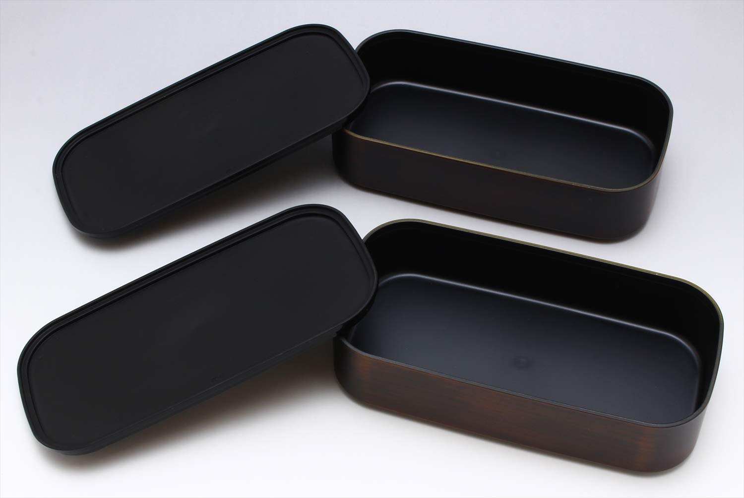 Yamanaka Lacquer M15325-5 Range Men's Square Bento Box, 33.8 fl oz