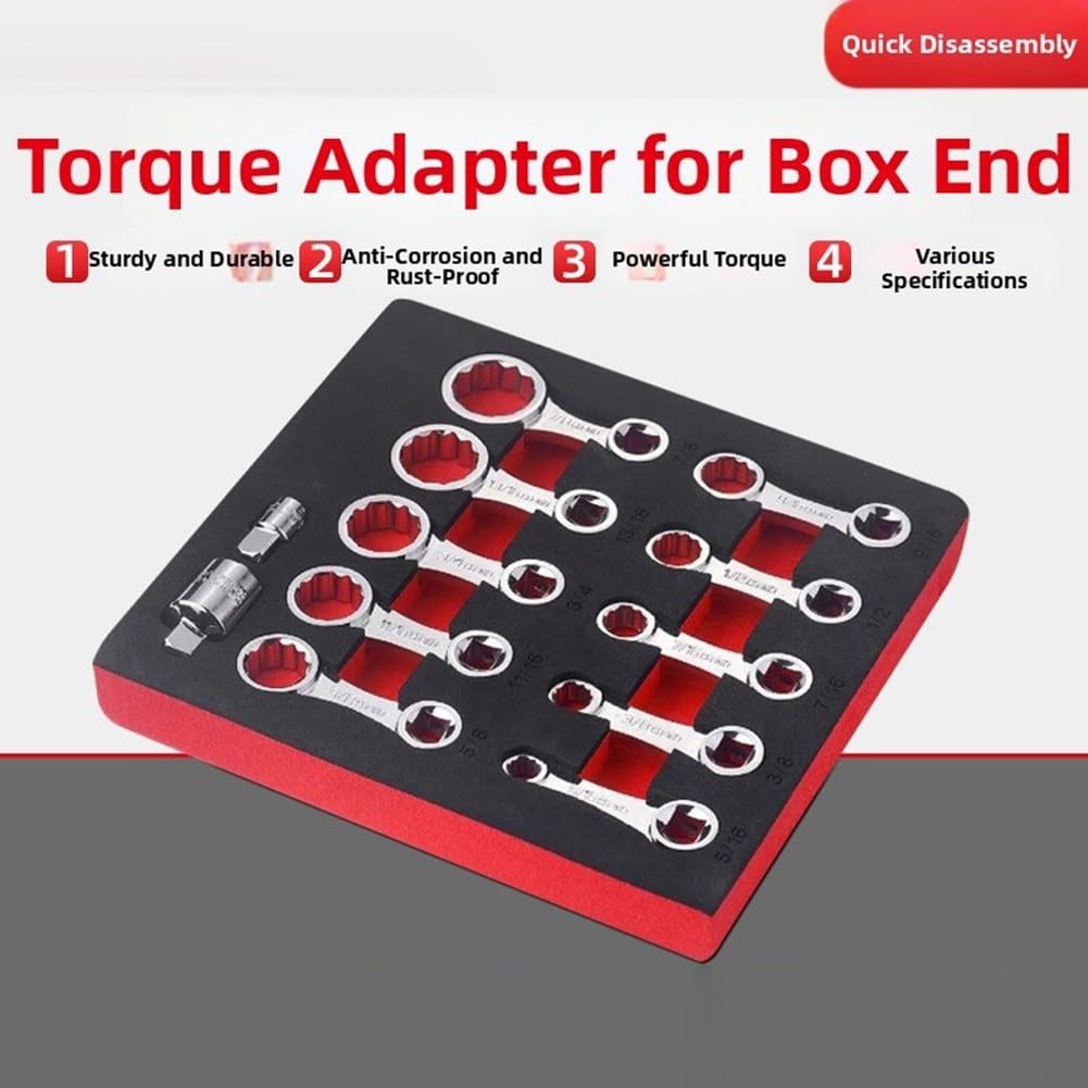 Set di estensioni adattatore dinamometrico, 3/8 Drive Socket Extender, Adattatori in acciaio al cromo vanadio, Accessori chiave dinamometrica SAE, Utensili per alloggiamenti motore automobilistico,