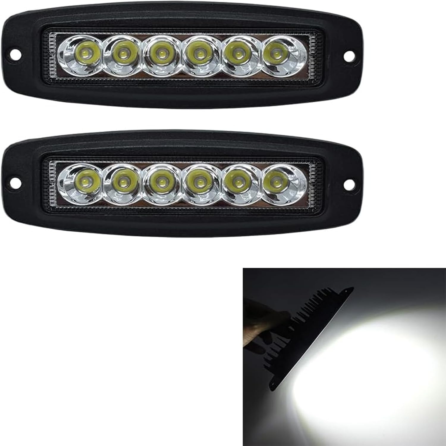 7inch Flush Mount Bumper Off Road Lights Led Spot Light Driving Lights for Off Road Trucks Cars SUV 4x4 Pickup