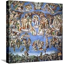 Canvas Wall Art Prints The Last Judgment, c.1540 by Michelangelo Buonarroti, Religion & Spirituality Decor, 16" x 16"