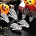 WILLBOND 6 Pieces Skeleton Hands Bone Hair Clips Claws Halloween Gothic Hair Accessories Punk Rock Horror Spooky Skull Hands Zombie Hairpin for Women Girls Cosplay Party(Classic Color)