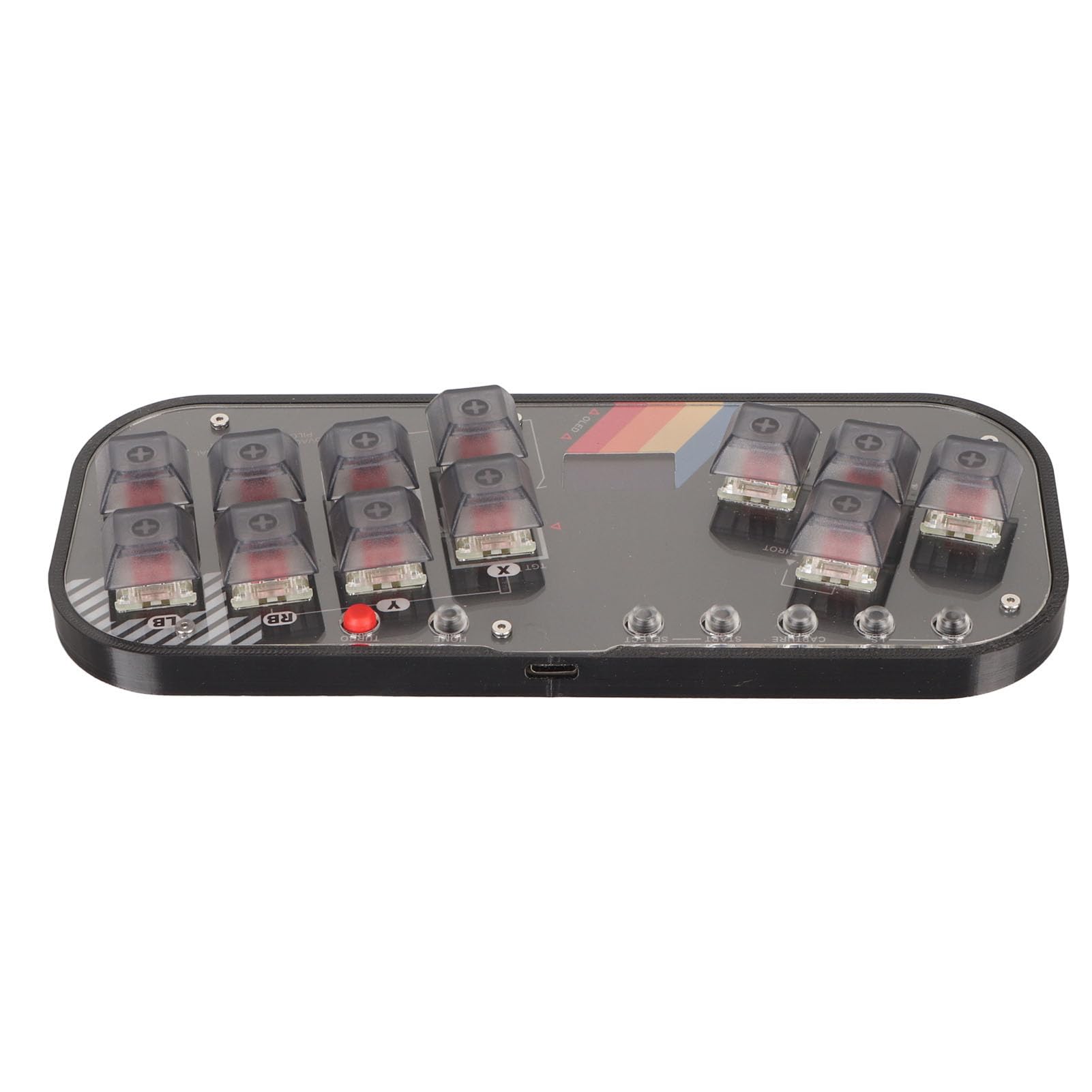 Tosuny Teclado Fighting Box para Fight Stick, Botón de Interruptor Mecánico, Mini Controlador de Juego de Lucha para SOCD, Funciona con PC, SteamDeck,