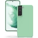 YATWIN Silicone Back Case for Samsung Galaxy S22, Soft-Touch Phone Back Cover for Samsung Galaxy S22 - Link Cyan gallery image