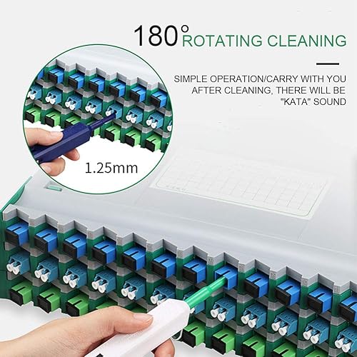 Miniatura 4 de 2 unids limpiador de fibra óptica conectores de fibra óptica, pluma limpiador de fibra óptica más de 800 limpia para L C 0.049 in 0.098 in SCST