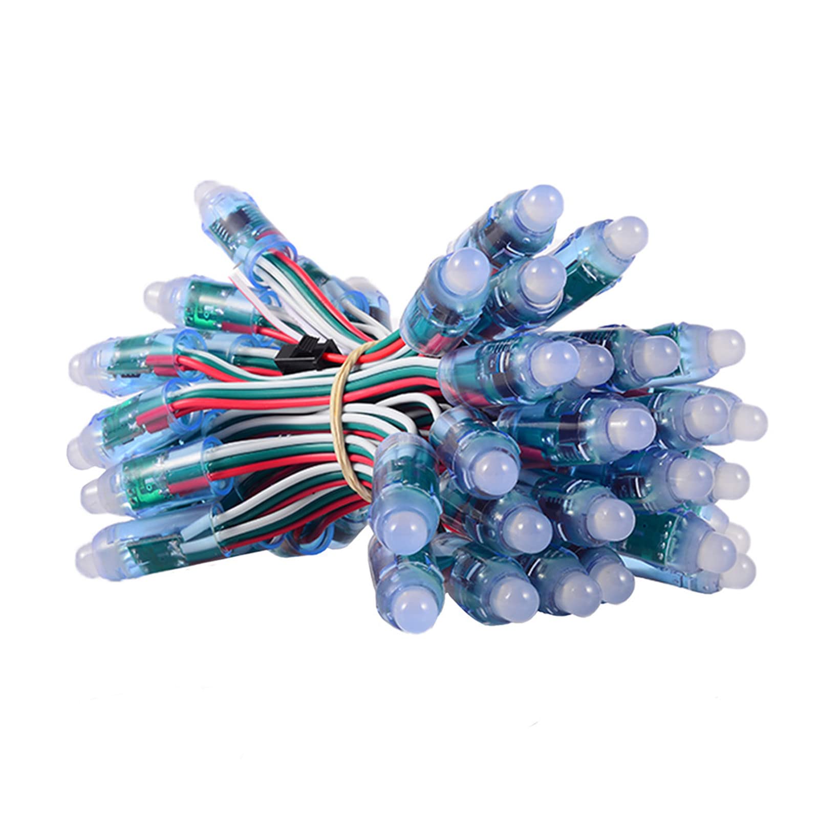 ruimeimei DC5V WS2811 Pixels Digital Addressable LED String Lights Waterproof RGB Full Color for Halloween Christmas Billboard House Outdoor Decor(50PCS DC5V)