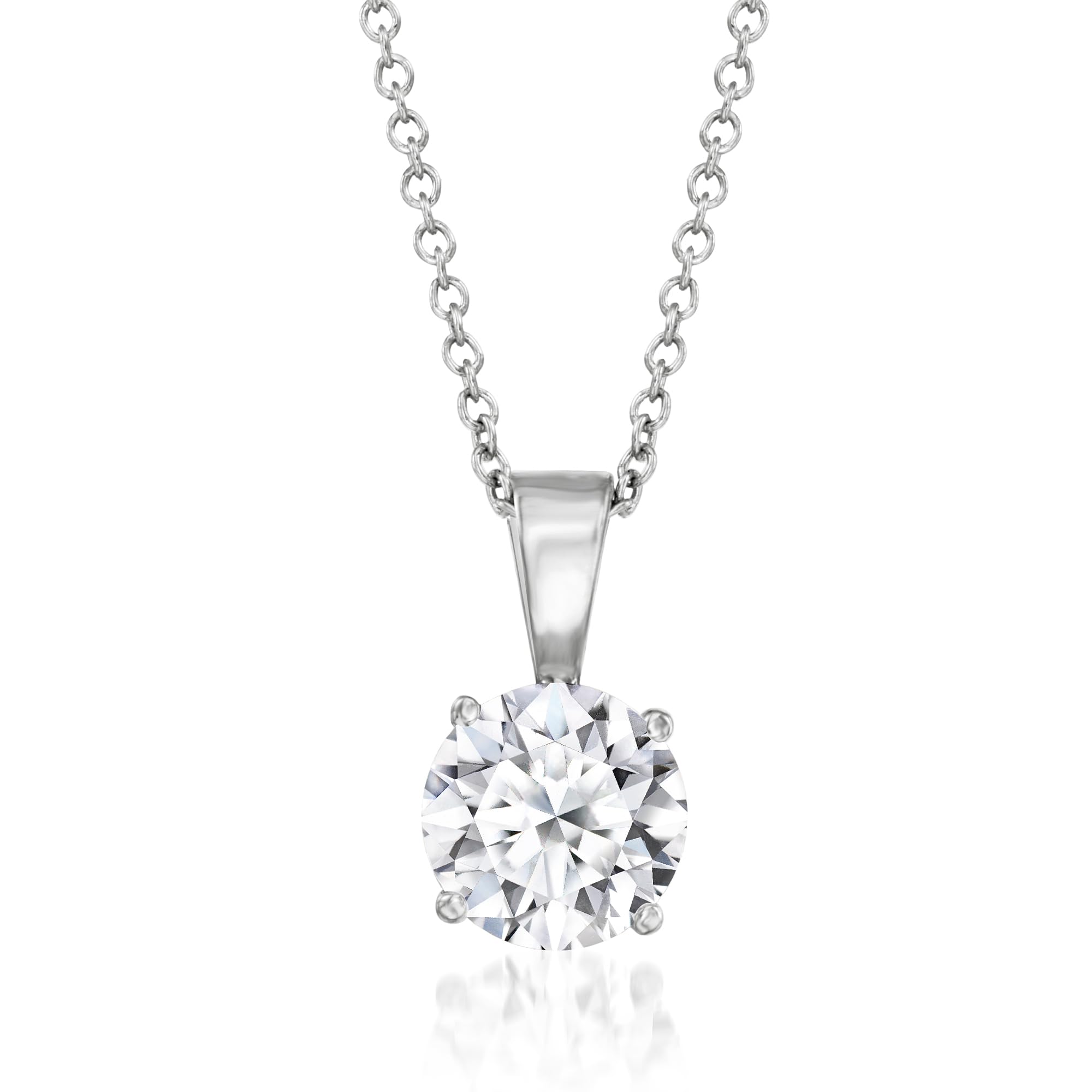 Ross-Simons1.00 Carat Lab-Grown Diamond Solitaire Necklace in 14kt White Gold